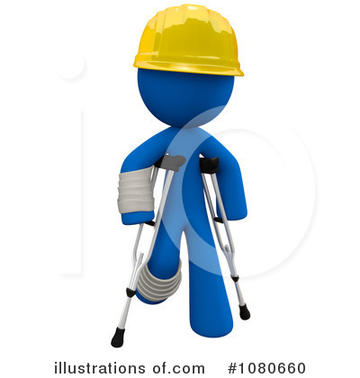Royalty-Free (RF) Crutches Clipart Illustration by Leo Blanchette - Stock Sample #1080660