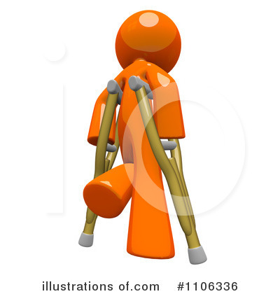 Royalty-Free (RF) Crutches Clipart Illustration by Leo Blanchette - Stock Sample #1106336