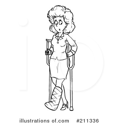 Royalty-Free (RF) Crutches Clipart Illustration by Alex Bannykh - Stock Sample #211336