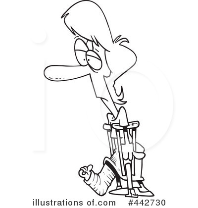 Royalty-Free (RF) Crutches Clipart Illustration by toonaday - Stock Sample #442730