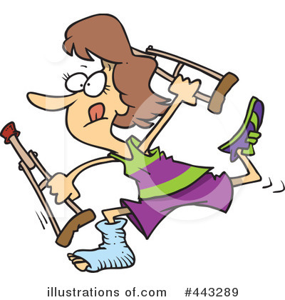 Royalty-Free (RF) Crutches Clipart Illustration by toonaday - Stock Sample #443289