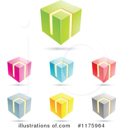 Royalty-Free (RF) Cube Clipart Illustration by cidepix - Stock Sample #1175964