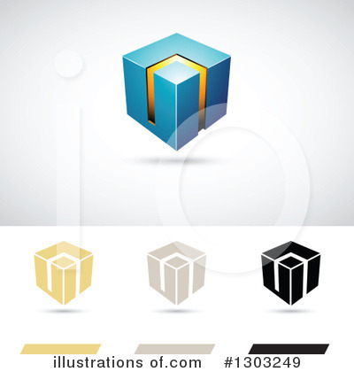 Royalty-Free (RF) Cube Clipart Illustration by cidepix - Stock Sample #1303249