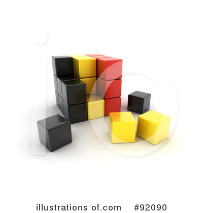 Puzzle Cube Clipart #92090 by stockillustrations