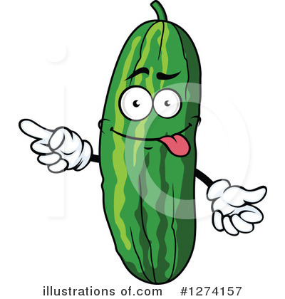 Royalty-Free (RF) Cucumber Clipart Illustration by Vector Tradition SM - Stock Sample #1274157