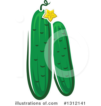 Royalty-Free (RF) Cucumber Clipart Illustration by Vector Tradition SM - Stock Sample #1312141