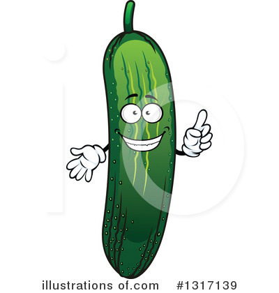 Royalty-Free (RF) Cucumber Clipart Illustration by Vector Tradition SM - Stock Sample #1317139