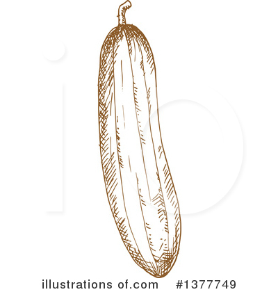 Royalty-Free (RF) Cucumber Clipart Illustration by Vector Tradition SM - Stock Sample #1377749
