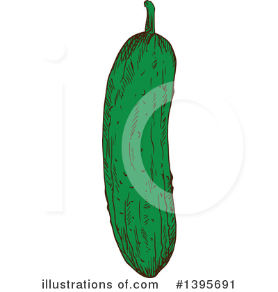 Royalty-Free (RF) Cucumber Clipart Illustration by Vector Tradition SM - Stock Sample #1395691
