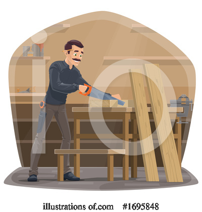 Carpenter Clipart #1695848 by Vector Tradition SM