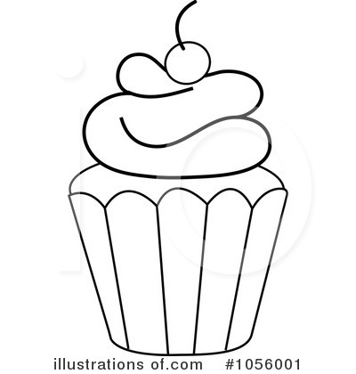 Royalty-Free (RF) Cupcake Clipart Illustration by Pams Clipart - Stock Sample #1056001