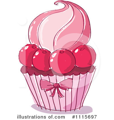 Royalty-Free (RF) Cupcake Clipart Illustration by yayayoyo - Stock Sample #1115697