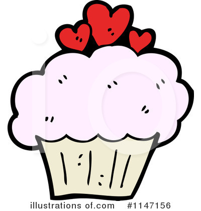 Royalty-Free (RF) Cupcake Clipart Illustration by lineartestpilot - Stock Sample #1147156