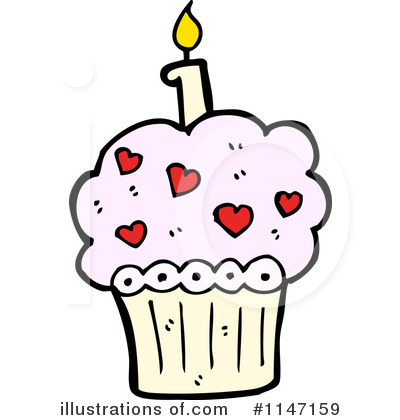 Birthday Cupcake Clipart #1147159 by lineartestpilot