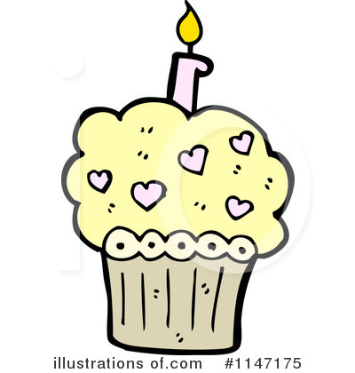 Birthday Cupcake Clipart #1147175 by lineartestpilot