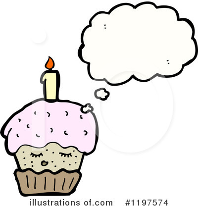 Birthday Cupcake Clipart #1197574 by lineartestpilot