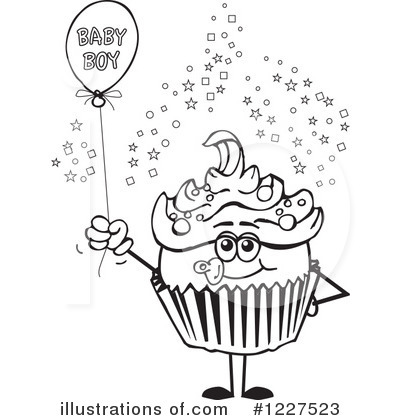 Royalty-Free (RF) Cupcake Clipart Illustration by Dennis Holmes Designs - Stock Sample #1227523