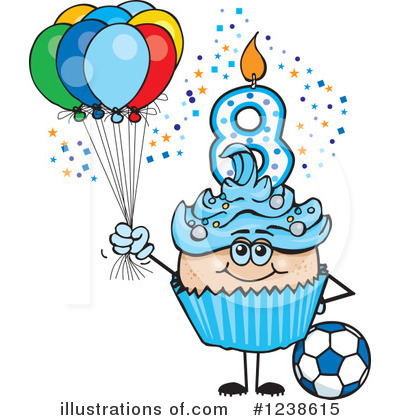 Royalty-Free (RF) Cupcake Clipart Illustration by Dennis Holmes Designs - Stock Sample #1238615