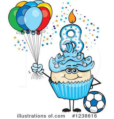 Royalty-Free (RF) Cupcake Clipart Illustration by Dennis Holmes Designs - Stock Sample #1238616
