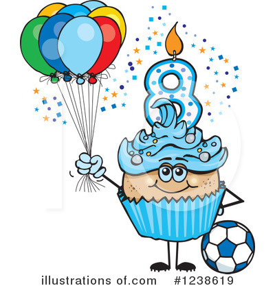 Royalty-Free (RF) Cupcake Clipart Illustration by Dennis Holmes Designs - Stock Sample #1238619