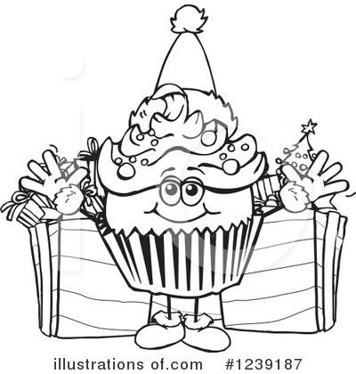Royalty-Free (RF) Cupcake Clipart Illustration by Dennis Holmes Designs - Stock Sample #1239187