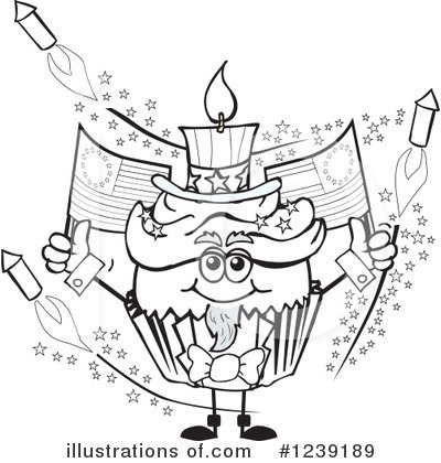 Royalty-Free (RF) Cupcake Clipart Illustration by Dennis Holmes Designs - Stock Sample #1239189