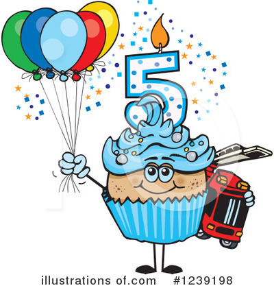 Royalty-Free (RF) Cupcake Clipart Illustration by Dennis Holmes Designs - Stock Sample #1239198