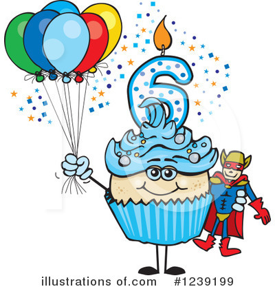 Royalty-Free (RF) Cupcake Clipart Illustration by Dennis Holmes Designs - Stock Sample #1239199
