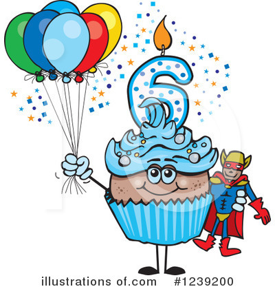 Royalty-Free (RF) Cupcake Clipart Illustration by Dennis Holmes Designs - Stock Sample #1239200