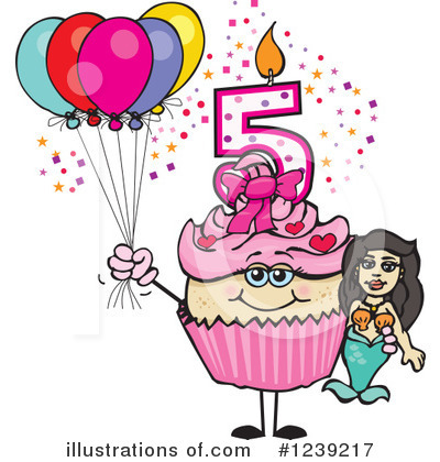 Royalty-Free (RF) Cupcake Clipart Illustration by Dennis Holmes Designs - Stock Sample #1239217