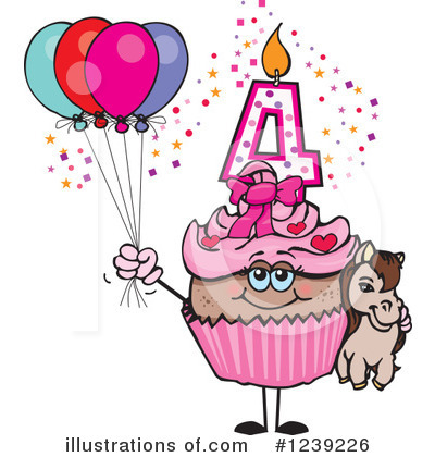 Royalty-Free (RF) Cupcake Clipart Illustration by Dennis Holmes Designs - Stock Sample #1239226
