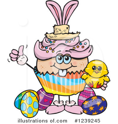Royalty-Free (RF) Cupcake Clipart Illustration by Dennis Holmes Designs - Stock Sample #1239245