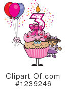 Cupcake Clipart #1239246 by Dennis Holmes Designs