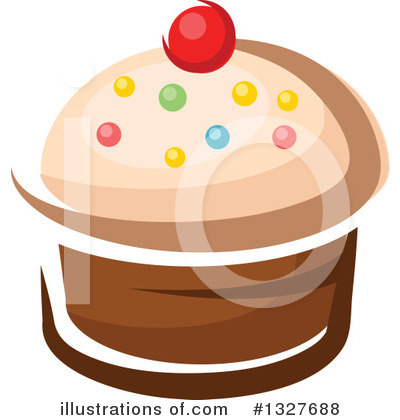 Royalty-Free (RF) Cupcake Clipart Illustration by Vector Tradition SM - Stock Sample #1327688
