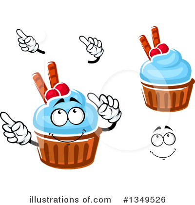 Royalty-Free (RF) Cupcake Clipart Illustration by Vector Tradition SM - Stock Sample #1349526