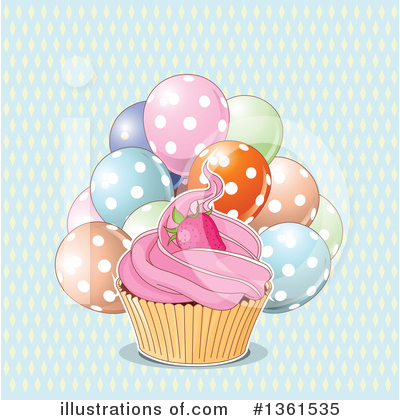 Royalty-Free (RF) Cupcake Clipart Illustration by Pushkin - Stock Sample #1361535