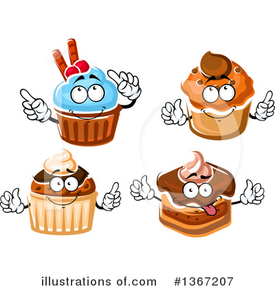 Royalty-Free (RF) Cupcake Clipart Illustration by Vector Tradition SM - Stock Sample #1367207