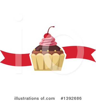Royalty-Free (RF) Cupcake Clipart Illustration by Vector Tradition SM - Stock Sample #1392686