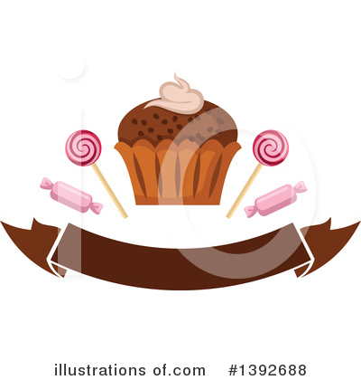 Royalty-Free (RF) Cupcake Clipart Illustration by Vector Tradition SM - Stock Sample #1392688