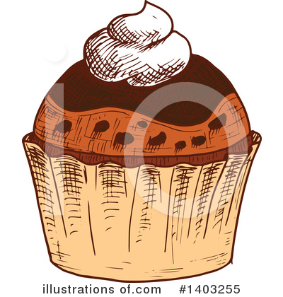 Royalty-Free (RF) Cupcake Clipart Illustration by Vector Tradition SM - Stock Sample #1403255
