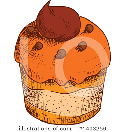 Royalty-Free (RF) Cupcake Clipart Illustration by Vector Tradition SM - Stock Sample #1403256