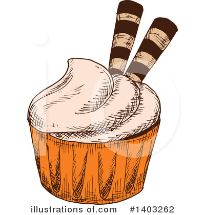 Royalty-Free (RF) Cupcake Clipart Illustration by Vector Tradition SM - Stock Sample #1403262