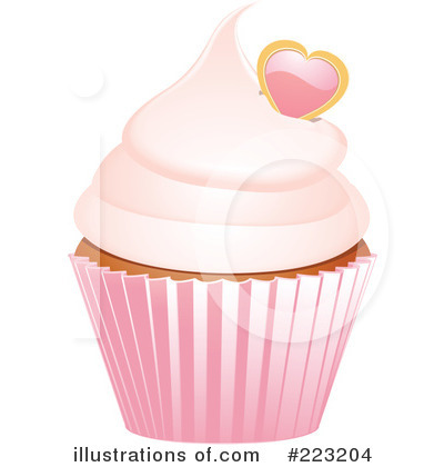 Royalty-Free (RF) Cupcake Clipart Illustration by elaineitalia - Stock Sample #223204