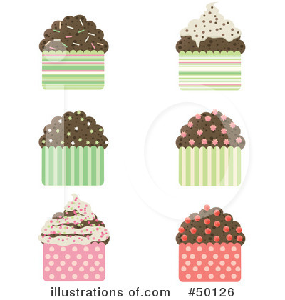 Royalty-Free (RF) Cupcake Clipart Illustration by Melisende Vector - Stock Sample #50126