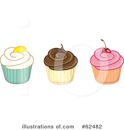 Cupcake Clipart #62482 by Pams Clipart