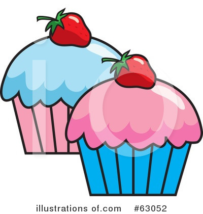 Royalty-Free (RF) Cupcake Clipart Illustration by Rosie Piter - Stock Sample #63052