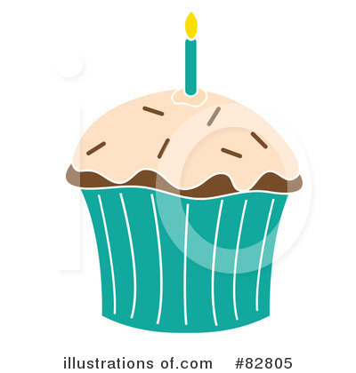 Royalty-Free (RF) Cupcake Clipart Illustration by Pams Clipart - Stock Sample #82805
