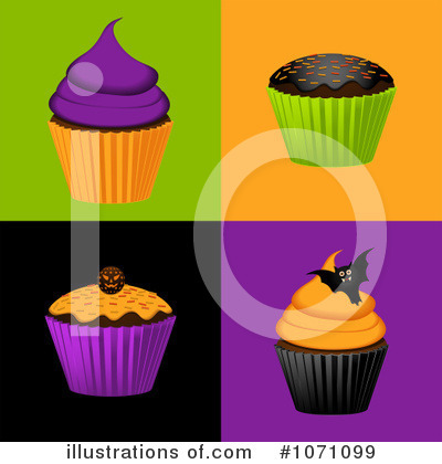 Royalty-Free (RF) Cupcakes Clipart Illustration by elaineitalia - Stock Sample #1071099