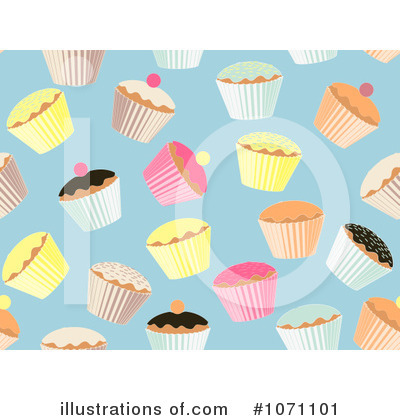 Royalty-Free (RF) Cupcakes Clipart Illustration by elaineitalia - Stock Sample #1071101
