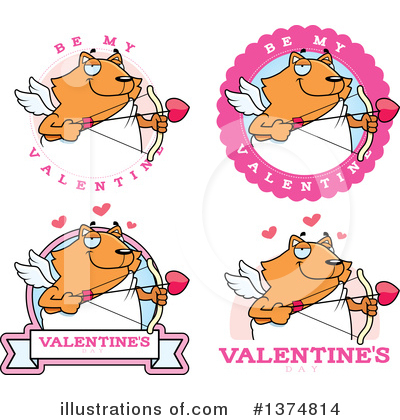 Royalty-Free (RF) Cupid Cat Clipart Illustration by Cory Thoman - Stock Sample #1374814